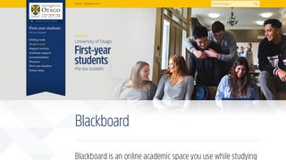 Blackboard, Student tools, First-year students, University of Otago ...