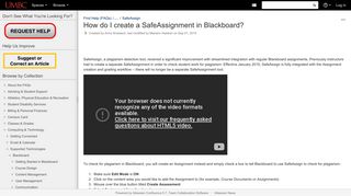 How do I create a SafeAssignment in Blackboard? - Find Help (FAQs ...