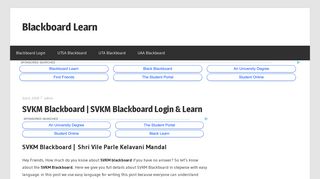 SVKM Blackboard | SVKM Blackboard Login and Learnings