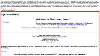 Blackboard Learn + - TCTC
