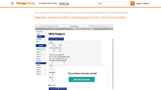 Solved: Webwork.math.ttu.edu Blackboard Texas Tech Univers ...