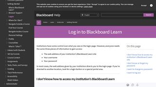 Log in to Blackboard Learn | Blackboard Help