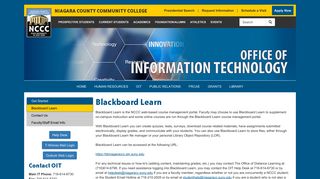 Blackboard Learn - Niagara County Community College - SUNY