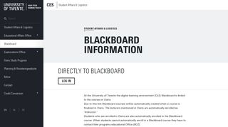 Blackboard information