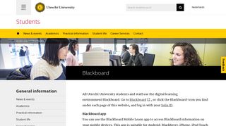 Blackboard - Students | Universiteit Utrecht