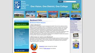 Blackboard FAQ's - Wayne County Community College District