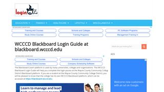 WCCCD Blackboard Login Guide at blackboard.wcccd.edu | Login OZ