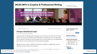 Change to Blackboard Login | WestConn MFA in Creative ...