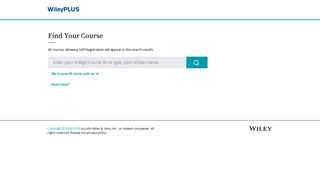 western conn state university - WileyPLUS - Course Finder