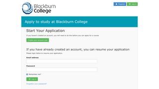 Blackburn College: Log in