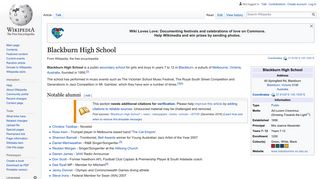 Blackburn High School - Wikipedia