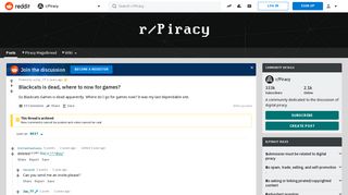Blackcats is dead, where to now for games? : Piracy - Reddit