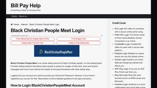 Black Christian People Meet Login - Bill Pay Help