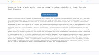 Create the Blackcoin wallet register online best free exchange ...