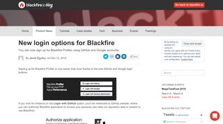 New login options for Blackfire | Blackfire.io Le Blog | Fire up your PHP ...