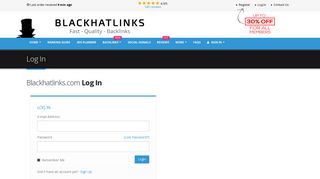 Blackhatlinks.com - Members Area Login