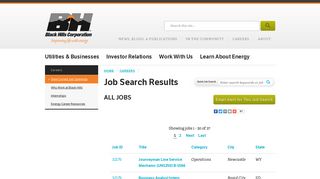 All Jobs | Black Hills Corporation