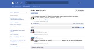 What is the blackhole? | Facebook Help Community | Facebook