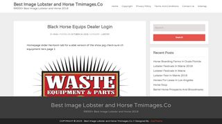 Black Horse Equips Dealer Login - Best Image Lobster and Horse ...