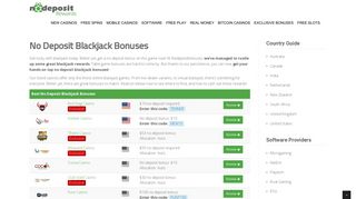 No Deposit Blackjack Bonus Codes 2019