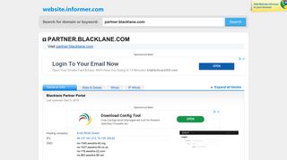 partner.blacklane.com at WI. Blacklane Partner Portal - Website Informer