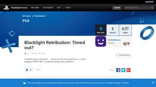 Blacklight Retribution: Timed out? - PlayStation Forum