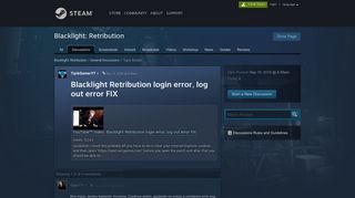 Blacklight Retribution login error, log out error FIX - Steam Community