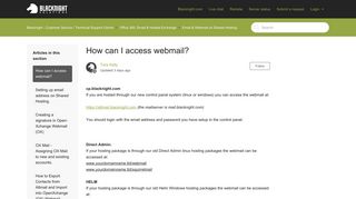 How can I access webmail? – Blacknight - Customer Service ...