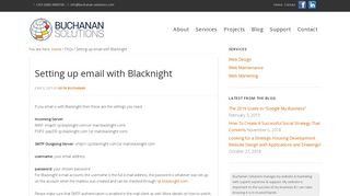 Setting up email with Blacknight - Buchanan Solutions