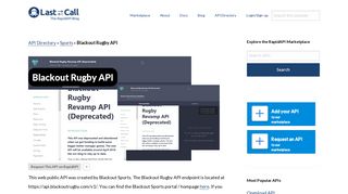 Blackout Rugby API (Overview, Documentation & Alternatives ...