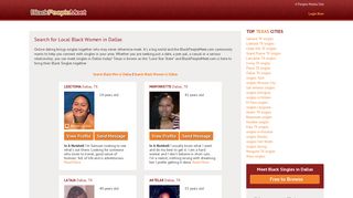 Search for Local Black Women in Dallas - BlackPeopleMeet.com