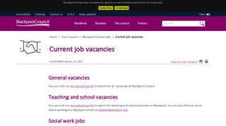 Blackpool Council jobs | Jobs in Blackpool area | vacancies