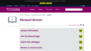 Blackpool libraries - Blackpool Council