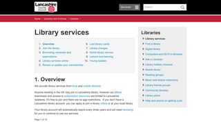 Library services - Lancashire County Council