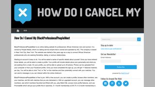 How Do I Cancel My BlackProfessionalPeopleMeet