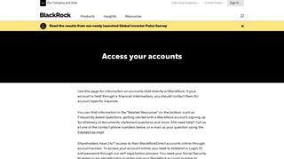 BlackRock Account Access | BlackRock US