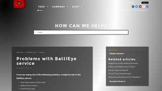 Problems with BattlEye service – Help Home