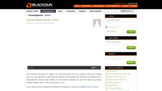 Multiple website hosting - cPanel BlackSun