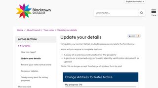 Update your details - Blacktown City Council