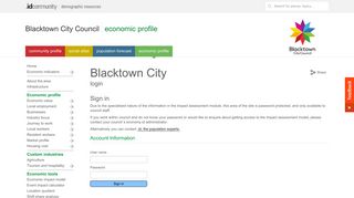 login | Blacktown City | economy.id