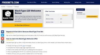 BlackType Free Bet - Bet £10 & Get £20 Welcome Bonus | BlackType ...