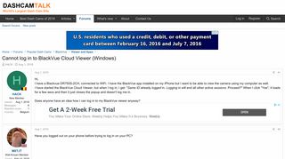 Cannot log in to BlackVue Cloud Viewer (Windows) | DashCamTalk