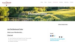 Membership - The Blackwood Golf Centre