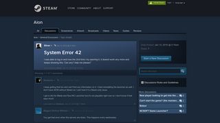 System Error 42 :: Aion General Discussions - Steam Community