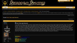 First 7 Day Login Rewards - Sinister Swarm