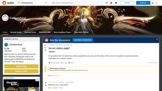 Server status page? : bladeandsoul - Reddit