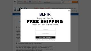 FAQ VIP PLus | Blair