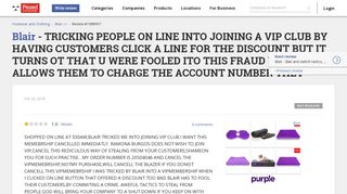Blair - TRICKING PEOPLE ON LINE INTO JOINING A VIP CLUB BY ...