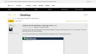 Unable to sign into Quickbooks - blank login scree... - Microsoft ...