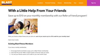 Save $10 on your membership with our Refer-a-Friend ... - Blast Fitness